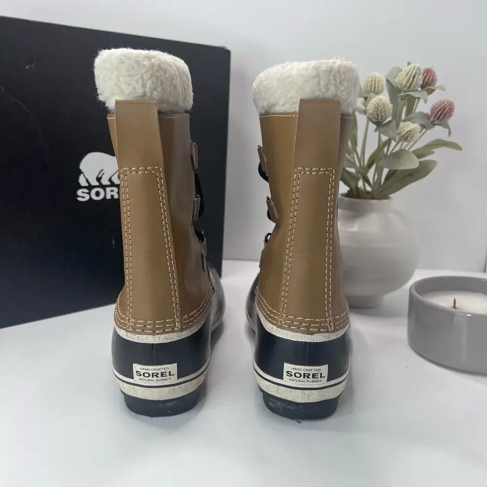 Sorel Yoot Pac TP Waterproof Boot Nylon Sherpa Black NY1963-013 Youth 5 Tried On